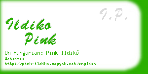 ildiko pink business card
