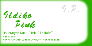 ildiko pink business card